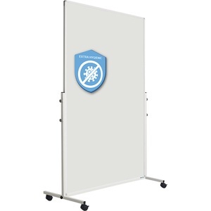 undefined, Hygiene-Whiteboard, mobil, Hygiene-Whiteboard, mobil, emaillierte, antibakterielle Tafelfläche, HxBxT 1900 x 1265 x 505 mm