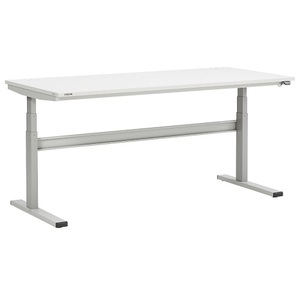 TRESTON, Arbeitstisch, elektrisch höhenverstellbar, Treston TED Arbeitstisch M1500, B 1800 x T 800 mm, elektrisch höhenverstellbar, T-Fuss, lichtgrau RAL 7035