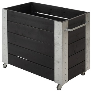 undefined, Pflanzkasten mit Rollen, Pflanzkasten mit Rollen, HxBxT 700 x 870 x 500 mm, schwarz, ab 3 Stk