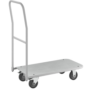 EUROKRAFTpro, Plattformwagen, ESD, eurokraft pro ESD-Plattformwagen, Ladeflächen-LxB 850 x 430 mm, anschraubbarer Schiebebügel