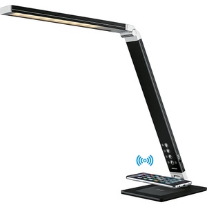 Hansa, Hansa - 2in1 Lampe & Induktionsladegerät LED Magic Plus 2in1 10W - Schwarz, Hansa Tischleuchte LED Magic Plus, dimmbar, USB & Qi-Charging, 41-5010.716