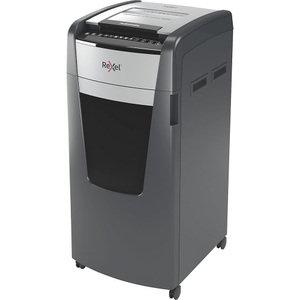 Rexel, Rexel Aktenvernichter Optimum AutoFeed+ 600X, Vollautomatik, Partikelschnitt 4 x 36 mm, P-4, 110 l, 15-600 Blatt Schnittleistung, mit Lenkrollen, schwarz, Rexel Optimum AutoFeed+ 600X Aktenvernichter 600 Blatt Partikelschnitt 4 x 36 mm P-4 110 l Vernichtet auch Büroklammern,