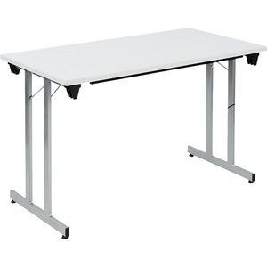undefined, Klapptisch F25, Klapptisch F25, BxT 1200 x 600 mm, Platte lichtgrau, Gestell alusilber