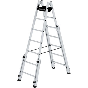 MUNK, MUNK Alu-Stehleiter treppengängig 2 x 7 Sprossen, MUNK Alu-Sprossen-Stehleiter, treppengängig, 2 x 7 Sprossen