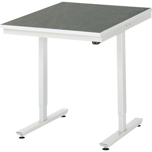 RAU, Arbeitstisch, elektrisch höhenverstellbar, RAU Arbeitstisch, elektrisch höhenverstellbar Serie Adlatus, Linoleumbelag, Höhe 720 - 1120 mm, BxT 750 x 1000 mm