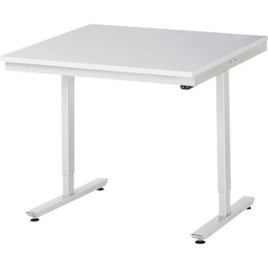 RAU, Arbeitstisch, elektrisch höhenverstellbar, RAU Arbeitstisch, elektrisch höhenverstellbar Serie Adlatus, ESD-Melaminplatte, Höhe 720 - 1120 mm, BxT 1000 x 1000 mm