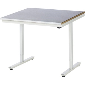 RAU, Arbeitstisch, elektrisch höhenverstellbar, RAU Arbeitstisch, elektrisch höhenverstellbar Serie Adlatus, Stahlblechplatte, Höhe 720 - 1120 mm, BxT 1000 x 1000 mm