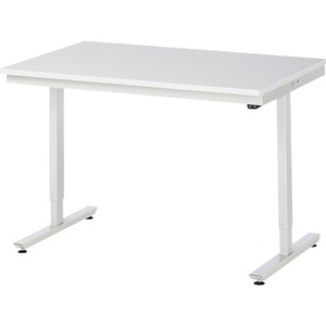 RAU, Arbeitstisch, elektrisch höhenverstellbar, RAU Arbeitstisch, elektrisch höhenverstellbar Serie Adlatus, ESD-Melaminplatte, Höhe 720 - 1120 mm, BxT 1250 x 800 mm