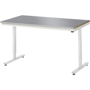 RAU, Arbeitstisch, elektrisch höhenverstellbar, RAU Arbeitstisch, elektrisch höhenverstellbar Serie Adlatus, Edelstahlplatte, Höhe 720 - 1120 mm, BxT 1500 x 800 mm