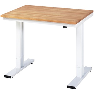 RAU, Arbeitstisch, elektrisch höhenverstellbar, RAU Arbeitstisch, elektrisch höhenverstellbar, Höhe 720 - 1120 mm, Buchenplatte massiv, BxT 1000 x 800 mm