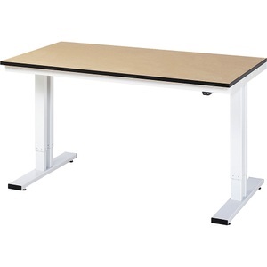 RAU, Arbeitstisch, elektrisch höhenverstellbar, RAU Arbeitstisch, elektrisch höhenverstellbar, Höhe 720 - 1120 mm, MDF-Platte, BxT 1500 x 800 mm
