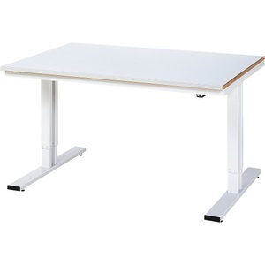 RAU, Arbeitstisch, elektrisch höhenverstellbar, RAU Arbeitstisch, elektrisch höhenverstellbar, Höhe 720 - 1120 mm, Stahlblechplatte, BxT 1500 x 1000 mm