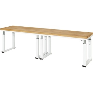 RAU, Arbeitstisch, elektrisch höhenverstellbar, RAU Arbeitstisch, elektrisch höhenverstellbar, Höhe 740 - 1140 mm, Buchenplatte massiv, BxT 3000 x 700 mm