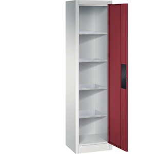CP, Werkstattschrank für schwere Lasten, C+P Werkstatt-Schwerlastschrank, Breite 502 mm, Tiefe 400 mm, Tür rubinrot