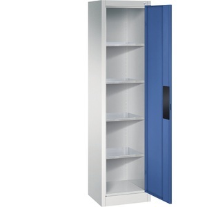 CP, Werkstattschrank für schwere Lasten, C+P Werkstatt-Schwerlastschrank, Breite 502 mm, Tiefe 400 mm, Tür enzianblau