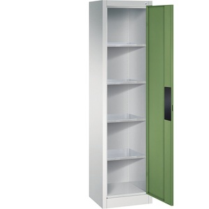 CP, Werkstattschrank für schwere Lasten, C+P Werkstatt-Schwerlastschrank, Breite 502 mm, Tiefe 400 mm, Tür resedagrün