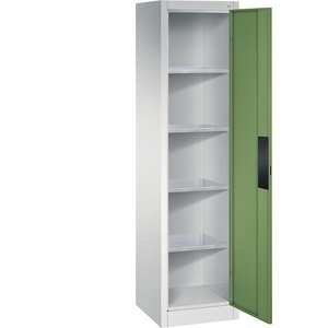 CP, Werkstattschrank für schwere Lasten, C+P Werkstatt-Schwerlastschrank, Breite 502 mm, Tiefe 500 mm, Tür resedagrün