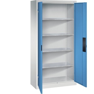 CP, Werkstattschrank für schwere Lasten, C+P Werkstatt-Schwerlastschrank, Breite 930 mm, Tiefe 400 mm, Tür lichtblau