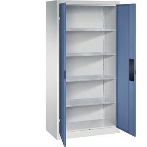 CP, Werkstattschrank für schwere Lasten, C+P Werkstatt-Schwerlastschrank, Breite 930 mm, Tiefe 500 mm, Tür fernblau