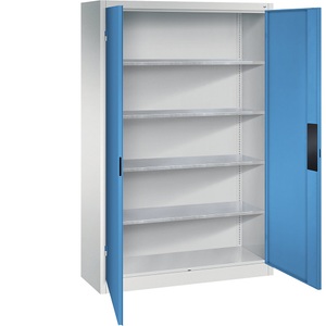 CP, Werkstattschrank für schwere Lasten, C+P Werkstatt-Schwerlastschrank, Breite 1200 mm, Tiefe 400 mm, Tür lichtblau