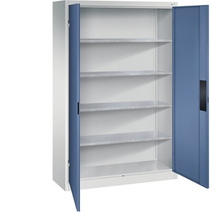 CP, Werkstattschrank für schwere Lasten, C+P Werkstatt-Schwerlastschrank, Breite 1200 mm, Tiefe 400 mm, Tür fernblau