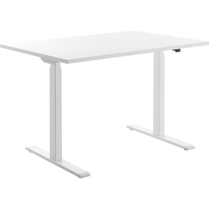 Topstar, Topstar Schreibtisch, elektrisch höhenverstellbar BxT 1200 x 800 mm Platte weiß, Gestell weiß, Topstar Schreibtisch, elektrisch höhenverstellbar, gerade, BxT 1200 x 800 mm, weiß/weiß
