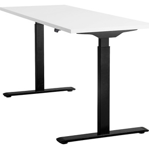 Topstar, Topstar Schreibtisch, elektrisch höhenverstellbar BxT 1600 x 800 mm Platte weiß, Gestell schwarz, Topstar Schreibtisch, elektrisch höhenverstellbar, gerade, BxT 1600 x 800 mm, weiß/schwarz