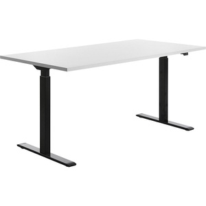 Topstar, Topstar Schreibtisch, elektrisch höhenverstellbar BxT 1600 x 800 mm Platte weiß, Gestell schwarz, Topstar Schreibtisch, elektrisch höhenverstellbar, gerade, BxT 1600 x 800 mm, weiß/schwarz