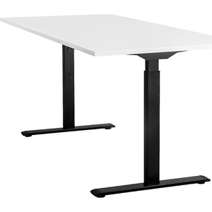 Topstar, Topstar Schreibtisch, elektrisch höhenverstellbar BxT 1800 x 800 mm Platte weiß, Gestell schwarz, Topstar Schreibtisch, elektrisch höhenverstellbar, gerade, BxT 1800 x 800 mm, weiß/schwarz