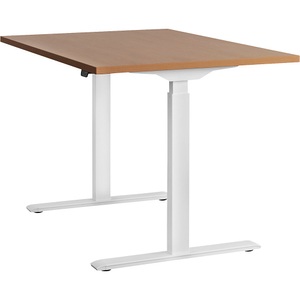 Topstar, Topstar Schreibtisch, elektrisch höhenverstellbar BxT 1200 x 800 mm Platte Buche-Dekor, Gestell weiß, Topstar Schreibtisch, elektrisch höhenverstellbar, gerade, BxT 1200 x 800 mm, Buche/weiß