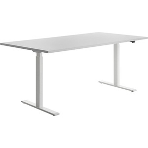 Topstar, Topstar Schreibtisch, elektrisch höhenverstellbar BxT 1800 x 800 mm Platte lichtgrau, Gestell weiß, Topstar Schreibtisch, elektrisch höhenverstellbar, gerade, BxT 1800 x 800 mm, lichtgrau/weiß