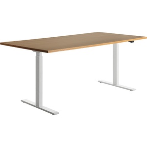 Topstar, Topstar Schreibtisch, elektrisch höhenverstellbar BxT 1800 x 800 mm Platte Buche-Dekor, Gestell weiß, Topstar Schreibtisch, elektrisch höhenverstellbar, gerade, BxT 1800 x 800 mm, Buche/weiß