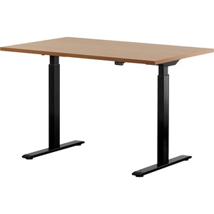 Topstar, Topstar Schreibtisch, elektrisch höhenverstellbar BxT 1200 x 800 mm Platte Buche-Dekor, Gestell schwarz, Topstar Schreibtisch, elektrisch höhenverstellbar, gerade, BxT 1200 x 800 mm, Buche/schwarz