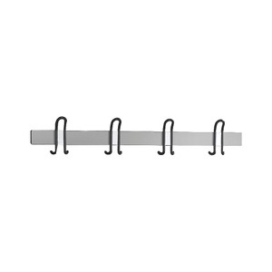 undefined, Wandgarderobe BASIC PLUS HxBxT 160 x 996 x 68 mm silbergrau, Wandgarderobe BASIC PLUS, HxBxT 160 x 996 x 68 mm, silbergrau