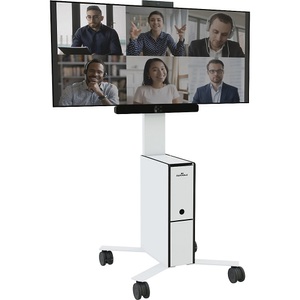 Durable, Durable COWORKSATION® TV-Rollwagen 48,3 cm (19) - 109,2 cm (43) Höhenverstellbar, DURABLE Mobiler TV-Wagen COWORKSTATION®, HxBxT 1292 x 572 x 574 mm, weiß