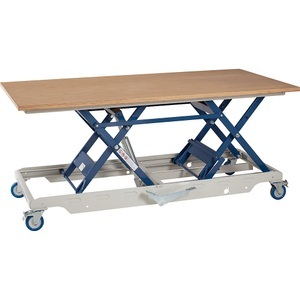 undefined, Fahrbarer Hubtisch Tragkraft 300 kg BxT 2000 x 1000 mm, Fahrbarer Hub-Arbeitstisch, Höhe 430 - 1040 mm, Traglast 300 kg, BxT 2000 x 1000 mm