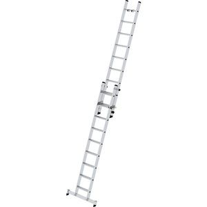 MUNK, MUNK Stufen-Schiebeleiter, 2-teilig mit nivello®-Traverse 18 Stufen, MUNK Stufen-Schiebeleiter, 2-teilig, mit nivello®-Traverse, 18 Stufen