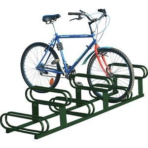 PROCITY, PROCITY Fahrradständer höhenversetzt, 6 Stellplätze, moosgrün, PROCITY Fahrradständer höhenversetzt, 6 Stellplätze, moosgrün