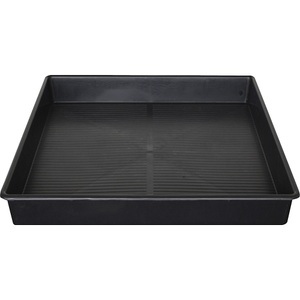EUROKRAFTbasic, EUROKRAFTbasic PE-Kleingebinde-Universalwanne, stapelbar, schwarz, ohne Zulassung, Volumen 120 l, PE-Kleingebinde-Universalwanne, Volumen 144 l, 1200 x 1200 x 120 mm, stapelbar