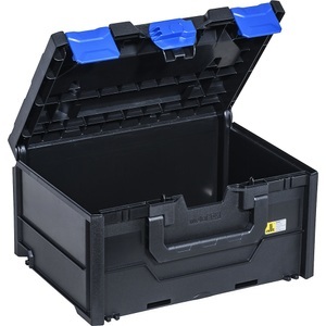 Allit, Allit EuroPlus MetaBox 215 454430 Werkzeugkoffer unbestückt (L x B x H) 396 x 296 x 215 mm, Transport- und Aufbewahrungsbox, schwarz/blau, ABS, Außen-LxBxH 396 x 296 x 215 mm
