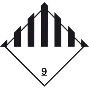 undefined, Gefahrgutaufkleber, Verschieden gefährliche Stoffe (Gefahr der Klasse 9), ohne Text, VE 500 Stk, weiß, ab 20 VE, ratioform Gefahrgutaufkleber, Verschieden gefährliche Stoffe (Gefahr der Klasse 9), ohne Text, VE 500 Stk, weiß, ab 20 VE