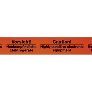 undefined, Warn-Klebeband, Aufdruck Vorsicht! Hochempfindliche Elektrogeräte, VE 3 Stk, Bandbreite 75 mm, ratioform PVC-Warnklebeband, Aufdruck Vorsicht! Hochempfindliche Elektrogeräte, VE 3 Stk, Bandbreite 75 mm, ab 10 VE