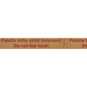 undefined, Papier-Warnband terra, Aufdruck Palette bitte nicht belasten!, VE 6 Stk, braun/rot, ratioform Papier-Warnband, Aufdruck Palette bitte nicht belasten!, VE 6 Stk, braun/rot, ab 100 VE