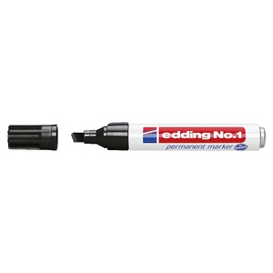 undefined, Permanentmarker edding® No. 1, Strichstärke 1 - 5 mm, VE 10 Stk, schwarz, Permanentmarker edding® No. 1, Strichstärke 1 - 5 mm, VE 10 Stk, schwarz, ab 10 VE