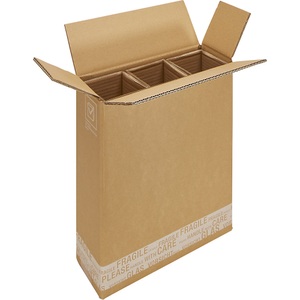 undefined, Flaschenkarton Post/DHL, VE 10 Stk, Innenmaße 305 x 110 x 369 mm, für 3 Flaschen, ratioform Flaschenkarton Post/DHL, mit Kartoneinlage, VE 10 Stk, Innenmaße 305 x 110 x 369 mm, für 3 Flaschen, ab 10 VE