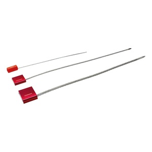 undefined, Drahtseilplombe, Stahl, rot, Außenlänge 380 mm, ab 10 Stk, ratioform Drahtseilplombe, Stahl, rot, Außenlänge 380 mm, ab 100 Stk