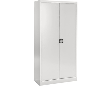 mauser, mauser Stahlschrank mit Einschwenktüren 4 Fachböden, Tiefe 420 mm lichtgrau, mauser Stahlschrank mit Einschwenktüren, 4 Fachböden, Tiefe 420 mm, lichtgrau