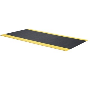 undefined, Anti-Ermüdungsmatte PVC mit Hammerschlagoptik, Höhe 9 mm 600 x 900 mm, schwarz/gelb, Orthomat® Arbeitsplatzmatte Anti-Fatigue, Safety, 600 x 900 mm