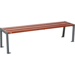 PROCITY, PROCITY Holzsitzbank SILAOS® ohne Rückenlehne, Höhe 437 mm, Länge 1800 mm, schwarz, mahagoni, PROCITY Holzsitzbank SILAOS® ohne Rückenlehne, Höhe 437 mm, Länge 1800 mm, schwarz, mahagoni