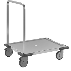 undefined, Edelstahl-Plattformwagen Tragfähigkeit 150 kg Ladefläche 670 x 530 mm, eurokraft pro Edelstahl-Plattformwagen, Tragfähigkeit 150 kg, Ladefläche 670 x 530 mm